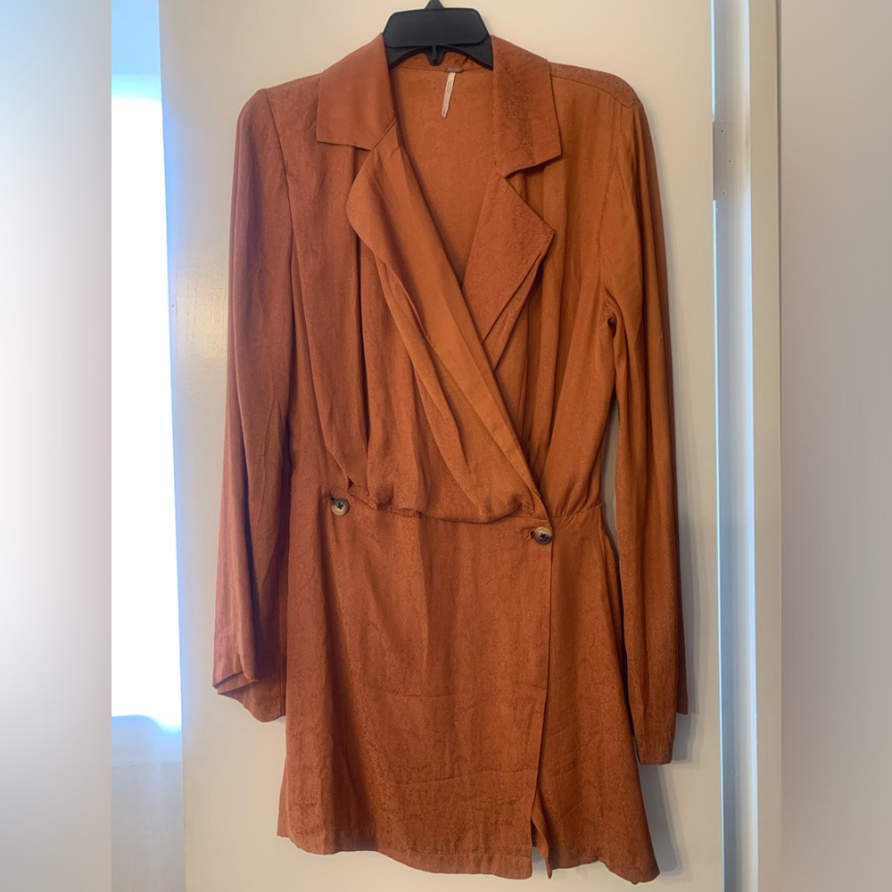 Free people orange snake python dress